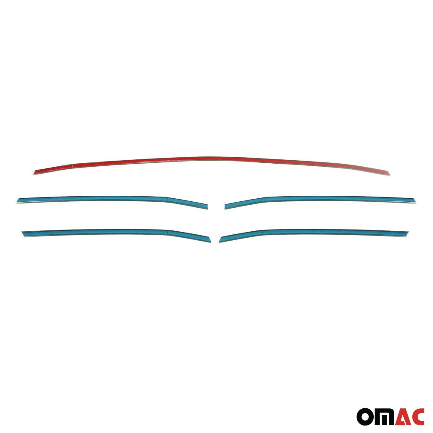 OMAC USA Chrome Exterior Trim Set – Fits 2019-2025 Mercedes-Benz Sprinter W907/W910 2500 3500 4500 eSprinter – 16Pc Door Handle Covers, Mirror Caps & Front Grill