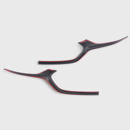 OMAC USA Grille Overlay for Sedan – Fits 2019-2025 Mazda 3 – Gloss Black ABS Plastic (2 Pcs)