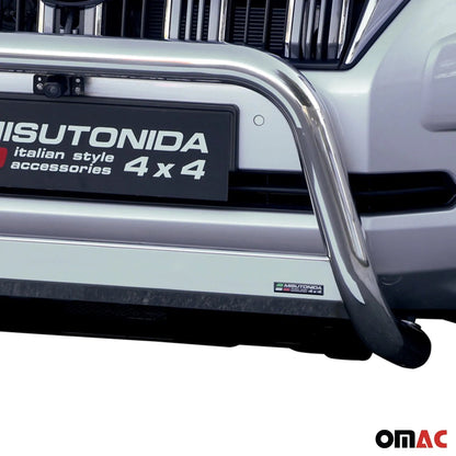 OMAC USA Bull Bar Push Front Bumper Grille for SUVs – Fits 2020–2023 Lexus GX460 (Silver, 1Pc)