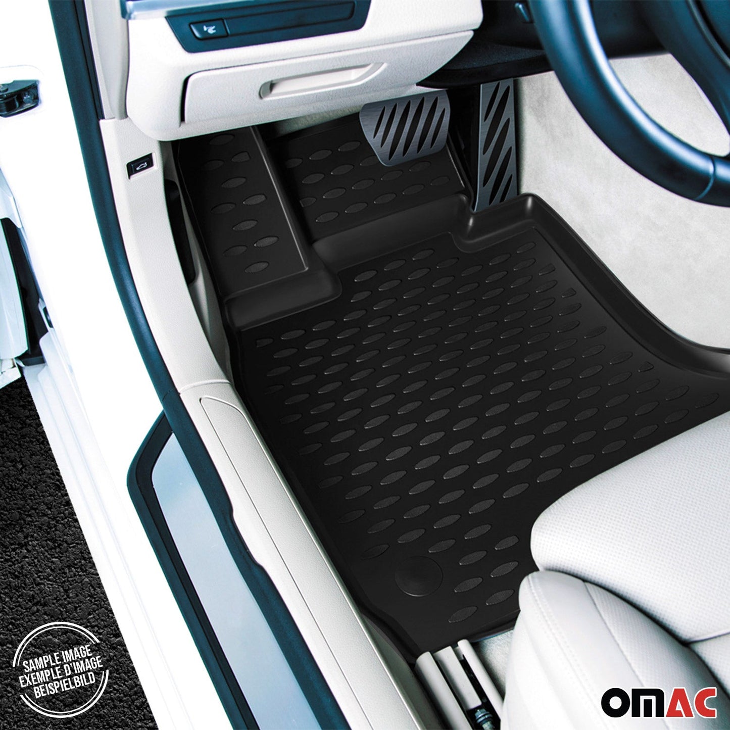 Omac USA Premium Rubber Floor Mats Liners for Cars – Fits with 2014-2018 BMW X5 F15/F85 (4 Pcs)