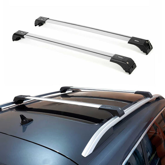 Omac USA Roof Rack Cross Bars Luggage Carrier for SUV – Fits with 2013-2018 Hyundai Santa Fe (2 Pcs, Silver, Aluminum)