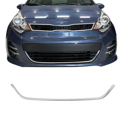 OMAC USA Front Bumper Grill Trim Molding for Cars – Fits 2012–2017 Kia Rio Hatchback (Stainless Steel, Silver, 1Pc)