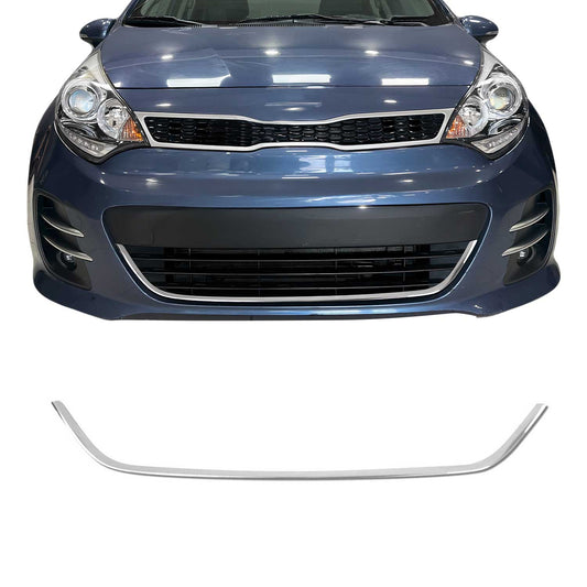 OMAC USA Front Bumper Grill Trim Molding for Cars – Fits 2012–2017 Kia Rio Hatchback (Stainless Steel, Silver, 1Pc)