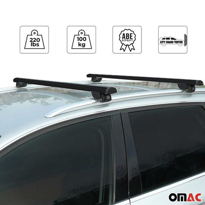 Omac USA Roof Rack Cross Bars Luggage Carrier for SUV – Fits with 2011-2016 Mini Cooper Countryman R60 (2 Pcs, Black, Aluminum)
