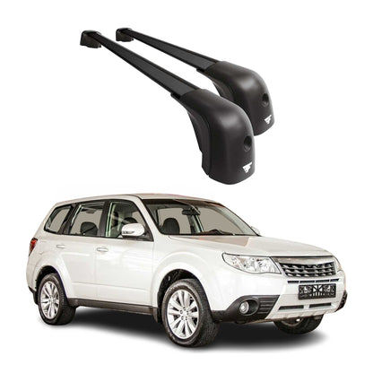 Omac USA OE Style Roof Rack Cross Bars Luggage Carrier for SUV – Fits with 2009-2019 Subaru Forester (2 Pcs, Black, Aluminum)