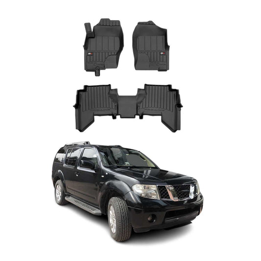 OMAC USA Floor Mats Liners Full Set All Weather Heavy Duty for SUV – Fits with 2005-2012 Nissan Pathfinder – Black (3 Pcs)