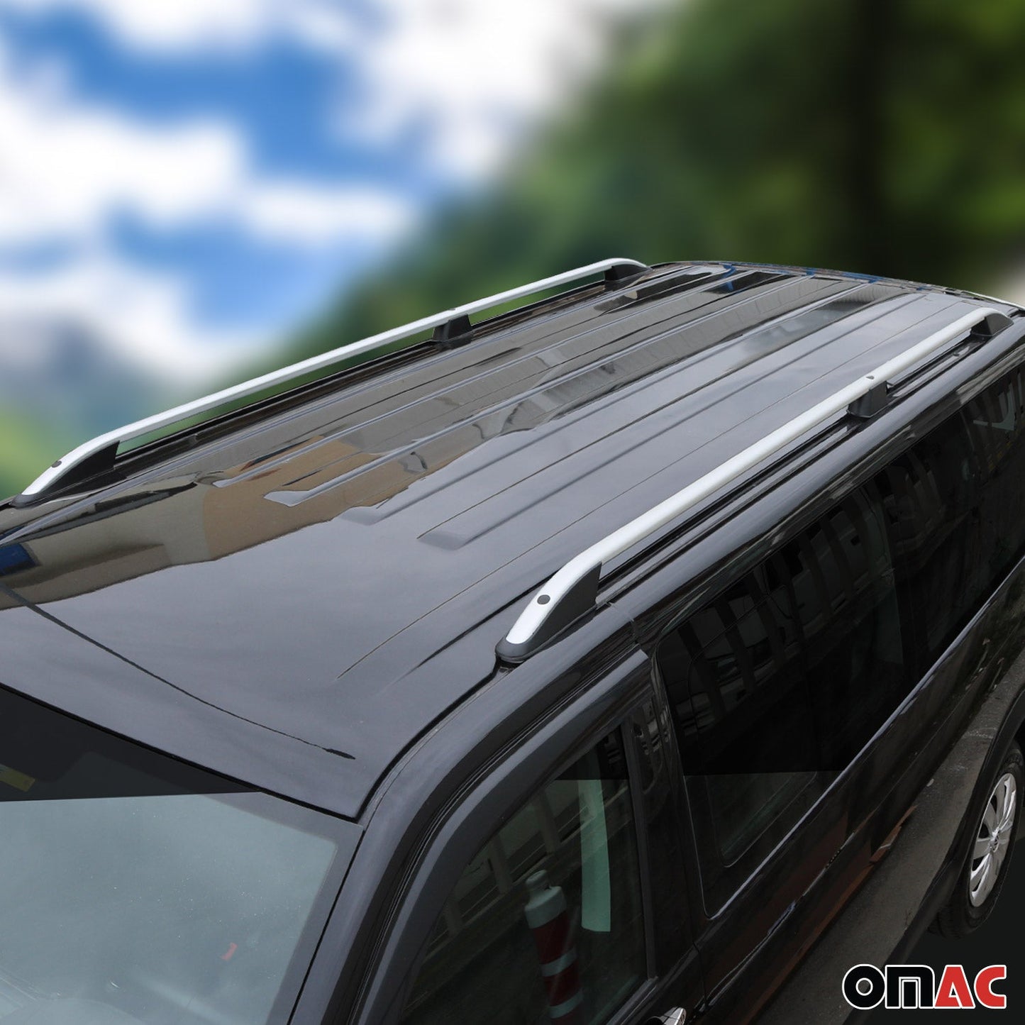 Omac USA Roof Rack Rails Side Rails for Compact Crossover SUV – Fits with 2011-2024 Mitsubishi Outlander Sport (2 Pcs, Silver, Aluminum)