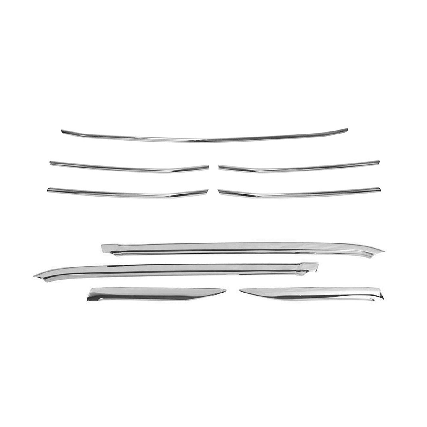 OMAC USA Front Grill & Window Frame Trim Set – Fits 2019–2025 Mercedes Sprinter W907/W910 – Stainless Steel, 9 Pcs