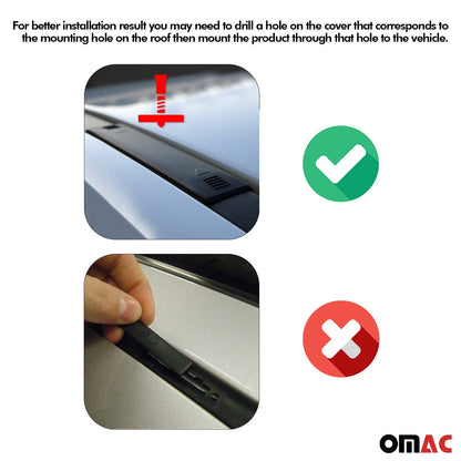 OMAC USA Roof Rack Cross Bars for Sedan – Fits 2012-2019 BMW 3 Series F30 – Aluminium Black (2 Pcs)