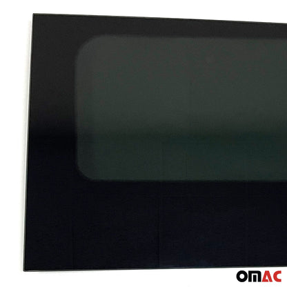 OMAC USA Rear Left Side Window Glass for Cargo Van – Fits 2010–2013 Ford Transit Connect L1/L2 – Black Tempered Replacement Auto Glass (1 Pc)