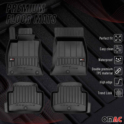 OMAC USA Premium Floor Mats Liners for Cars – Fits 2018-2023 Kia Stinger RWD (Black, 4 Pcs)