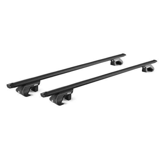 OMAC USA Roof Rack Cross Bars 47" Luggage Carrier for Raised Roof Rails – Aluminium Black (2 Pcs)