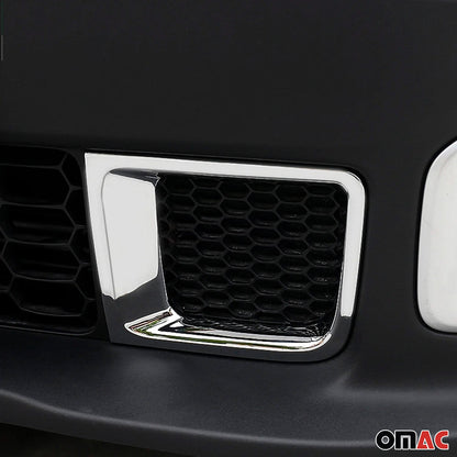 OMAC USA Front Bumper Grill Frame Molding Trim – Fits 2015–2018 Jeep Renegade – ABS Chrome, Silver, 2 Pcs