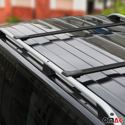 OMAC USA Roof Rack Cross Bars for SUV – Fits 2011-2024 Mitsubishi Outlander Sport (Raised Rails) – Aluminium Black (2 Pcs)