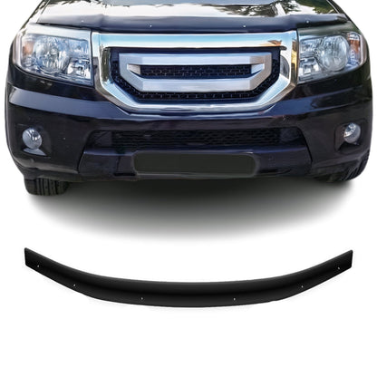 OMAC USA Front Bug Shield Hood Deflector for SUV – Fits 2009-2015 Honda Pilot – Smoke Black Acrylic (1 Pc)