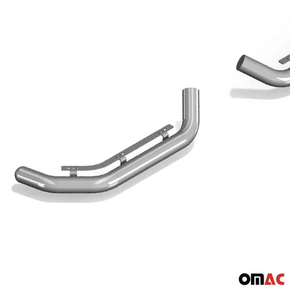OMAC USA Bull Bar Push Front Bumper Grille for Vans – Fits 2006–2013 Mercedes Sprinter W906 - 2Pcs (Steel, Silver)