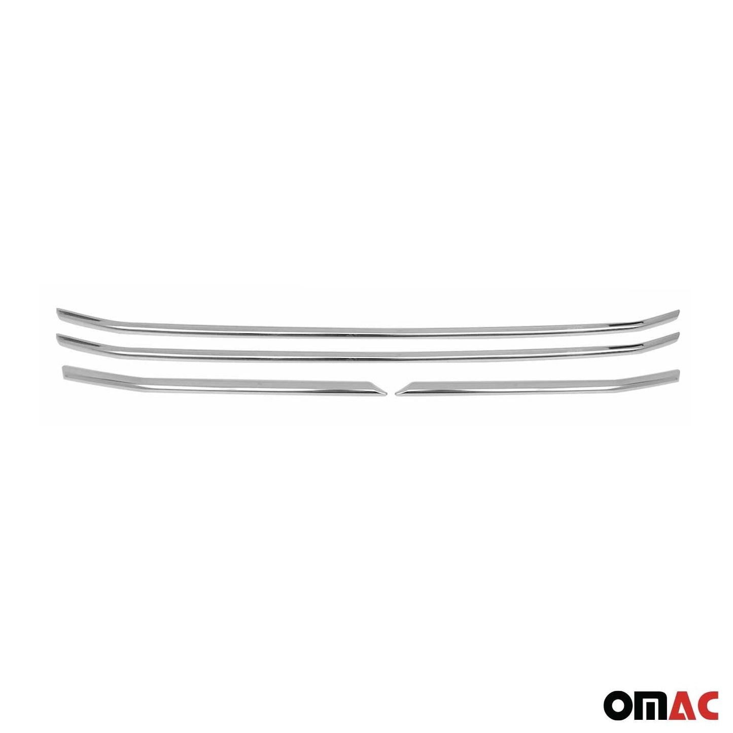 OMAC USA Front Bumper Grill Trim Molding for Van – Fits 2021-2025 Ford Transit – Stainless Steel Chrome Mirror Finish, Silver (4 Pcs)