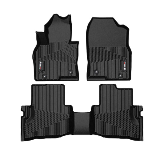 OMAC USA Premium Floor Mats for SUV – First & Second Row – fits with 2016–2023 Mazda CX-9 – Black (4 Pcs)