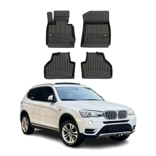 Omac USA Premium Rubber Floor Mats Liners for Cars – Fits with 2011-2017 BMW X3 F25 (4 Pcs)