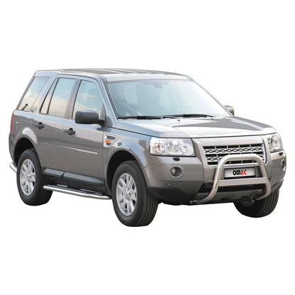 OMAC USA Bull Bar Push Front Bumper Grille for Land Rover LR2 2008-2015 – Stainless Steel Silver, 1 Pc