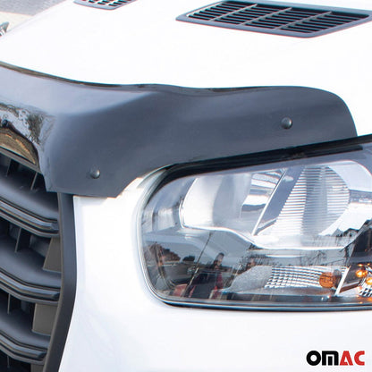 OMAC USA Front Bug Shield Hood Deflector for Van – Fits 2021-2025 Ford Transit – Smoke Black Acrylic (1 Pc)