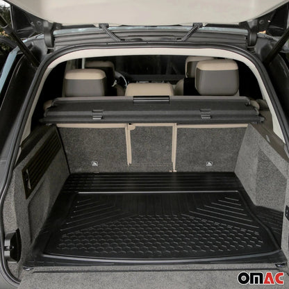 OMAC USA Semi-Custom Fit Cargo Liner Trunk Rubber Mat for SUV – Fits with 2014-2017 Land Rover Range Rover Sport – Waterproof, Black (1PC)