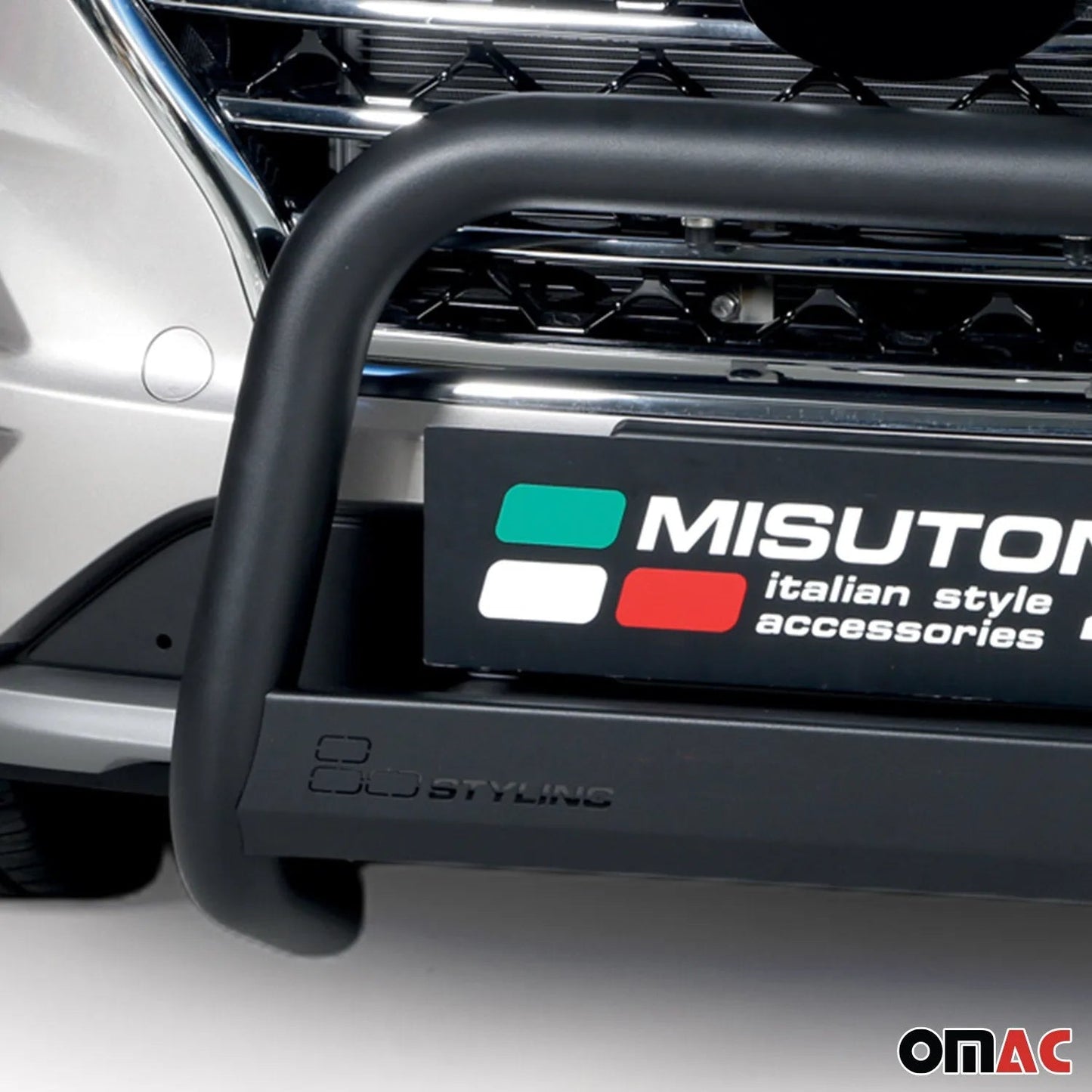 OMAC USA Front Bull Bar for Hyundai Tucson – Fits 2019–2021 – Push Front Bumper Grille, Black Steel, 1-Pc