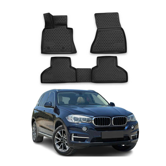 Omac USA Premium Rubber Floor Mats Liners for Cars – Fits with 2014-2018 BMW X5 F15/F85 (4 Pcs)