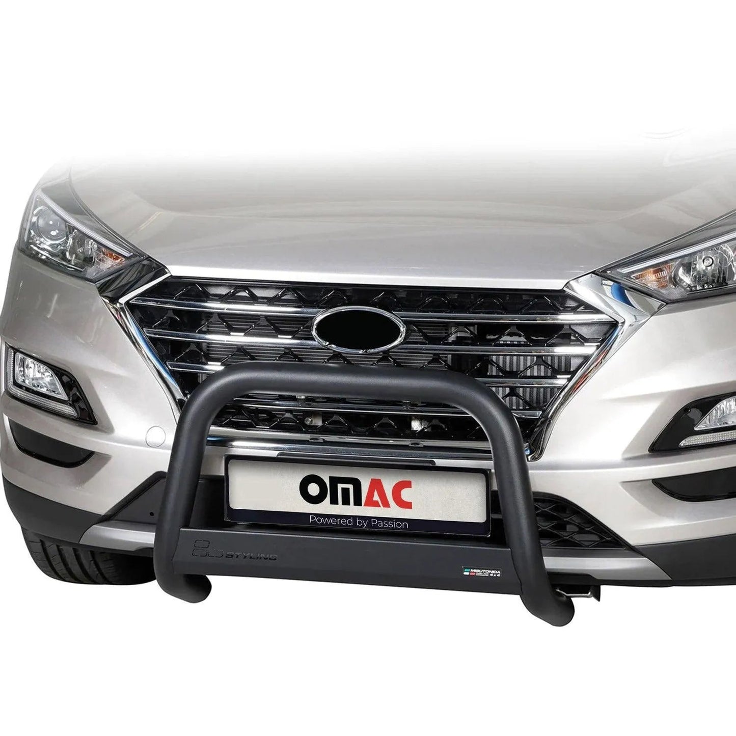 OMAC USA Front Bull Bar for Hyundai Tucson – Fits 2019–2021 – Push Front Bumper Grille, Black Steel, 1-Pc