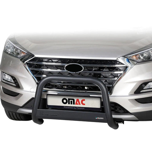 OMAC USA Front Bull Bar for Hyundai Tucson – Fits 2019–2021 – Push Front Bumper Grille, Black Steel, 1-Pc