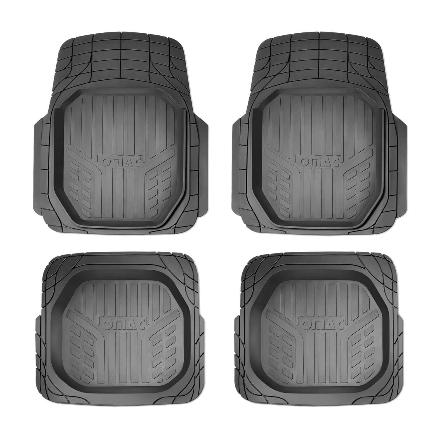 OMAC USA Semi-Custom Fit Floor Mats Liners for Cars – Fits Honda Civic (Black, 4 Pcs, Waterproof)