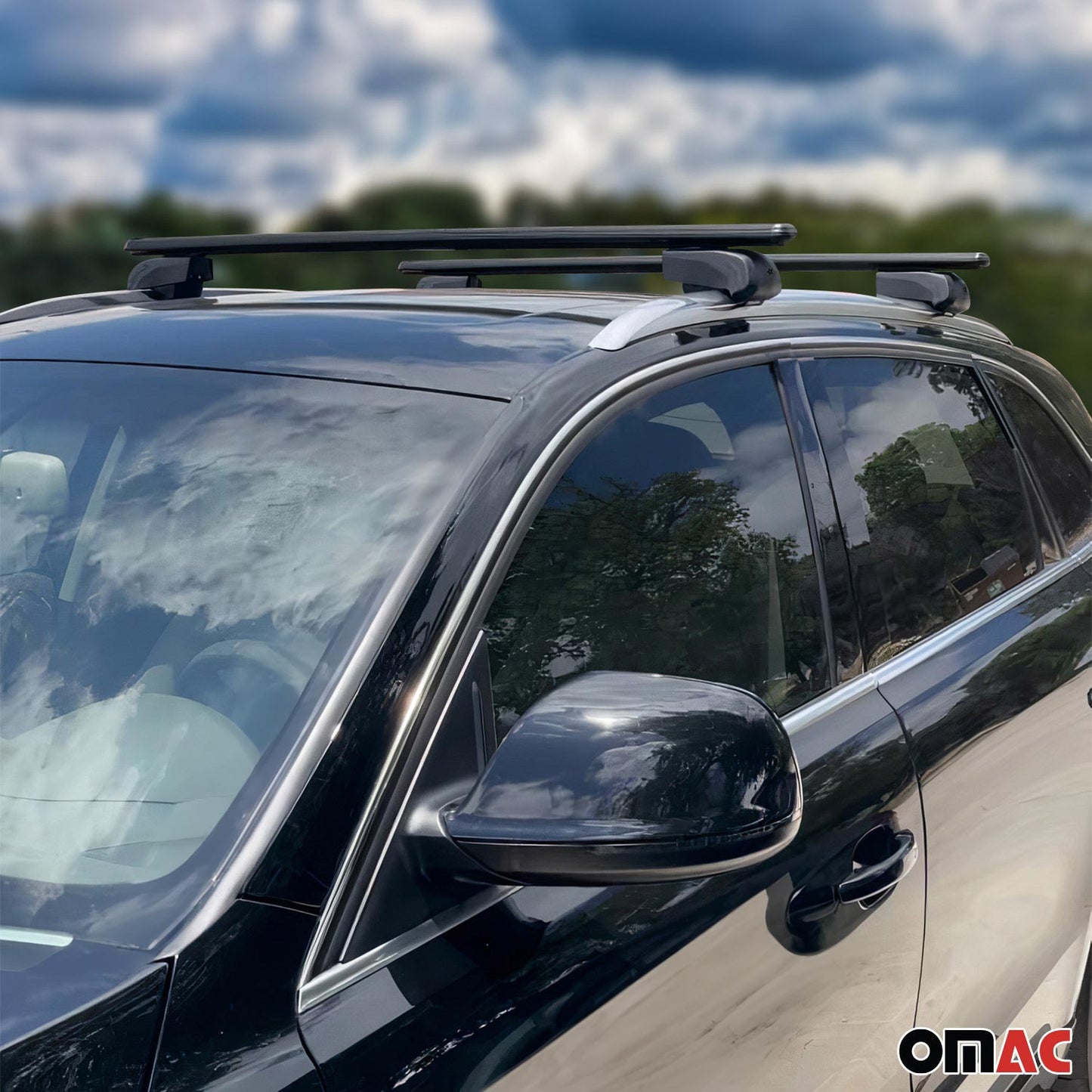 Omac USA Roof Rack Cross Bars Luggage Carrier for Cars – Fits with 2020-2025 Hyundai Palisade (2 Pcs, Black, Aluminum)