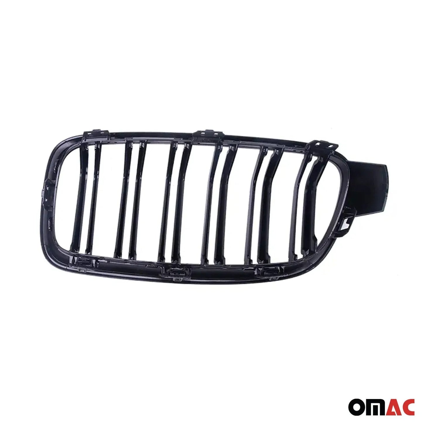 OMAC USA M-Tech Front Kidney Grille – Fits 2012-2019 BMW 3 Series F30 F31 – Gloss Black Single Slat (2 Pcs)