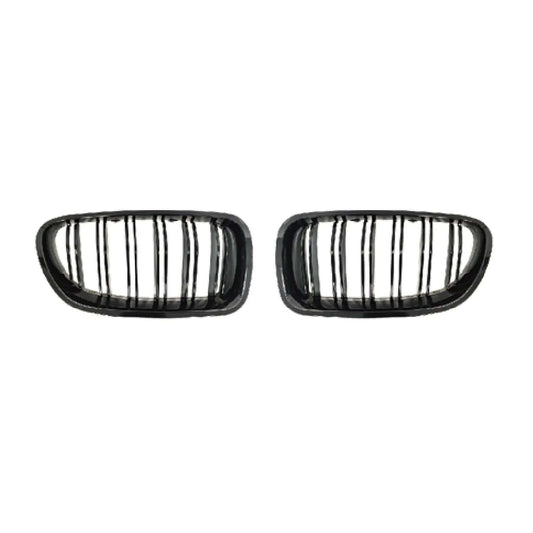 OMAC USA Front Kidney Grille for Cars – Fits 2010–2016 BMW 5 Series F10 / F10 M5 F11 (Gloss Black, 2Pcs)