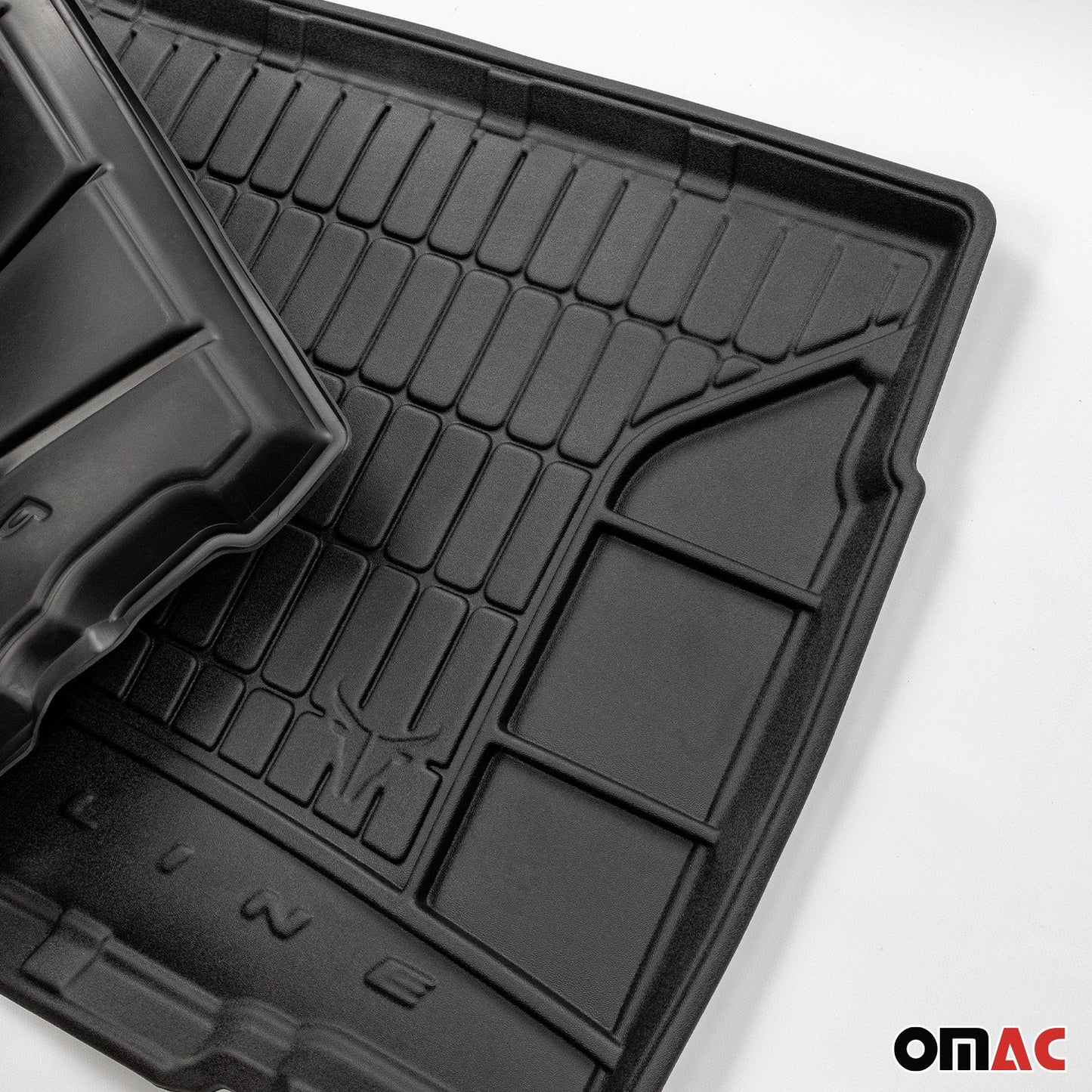 OMAC USA Premium Cargo Liner Trunk Rubber Mat for Car – Fits with 1996-2002 Mercedes E-Class W210 – All Weather Heavy Duty, Black (1PC)