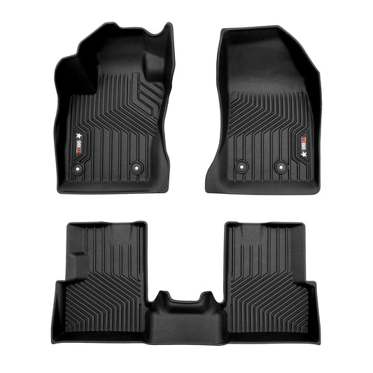 OMAC USA Premium Floor Mats for SUV – First & Second Row – fits with 2015–2023 Jeep Renegade – Black (3 Pcs)