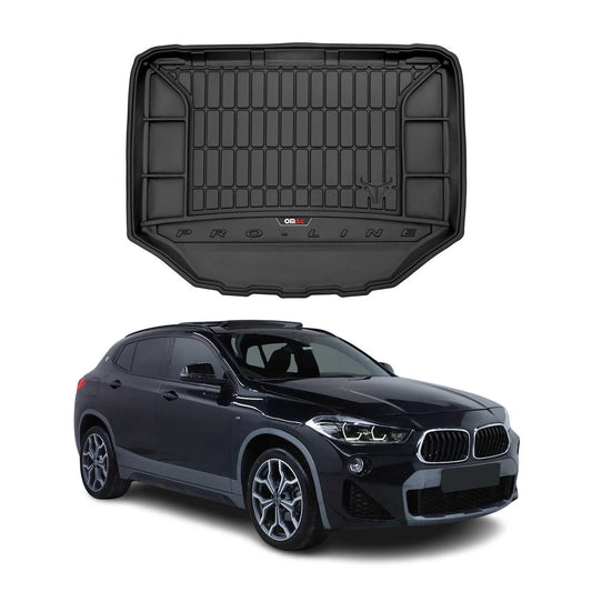 OMAC USA Premium Cargo Liner Trunk Rubber Mat for SUV – Fits with 2018-2023 BMW X2 F39 Lower Trunk – All Weather Heavy Duty, Black (1 Pc)