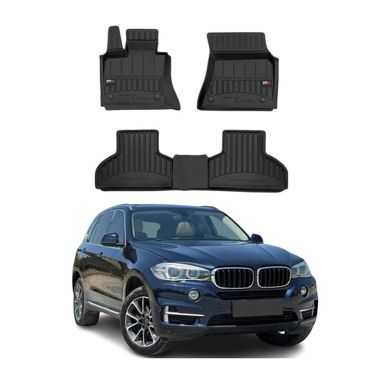 OMAC USA Premium Floor Mats Liners for SUVs – Fits 2014-2018 BMW X5 F15 F85 (Black, 3 Pcs)