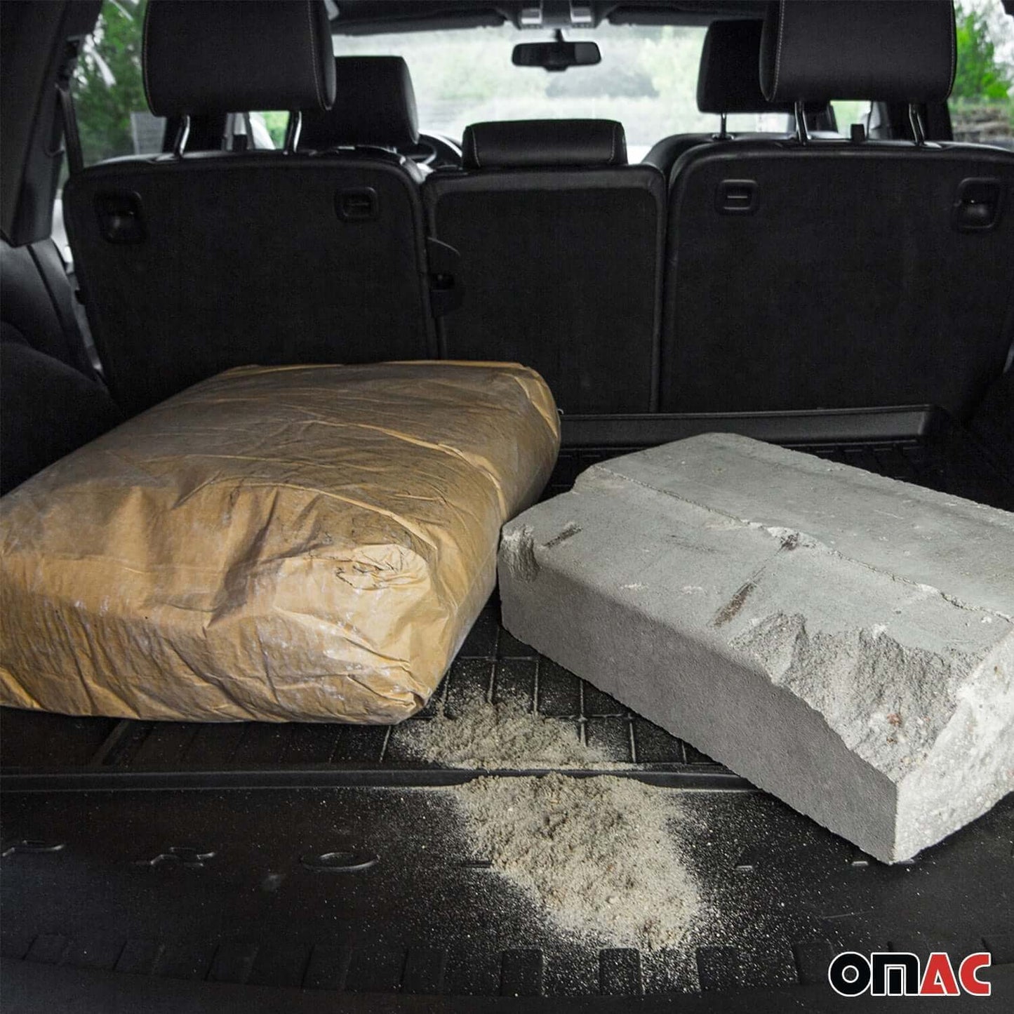 OMAC USA Premium Cargo Liner for Kia Sportage – Fits 2017-2022 Upper Trunk – All Weather Heavy Duty Trunk Mat, Black