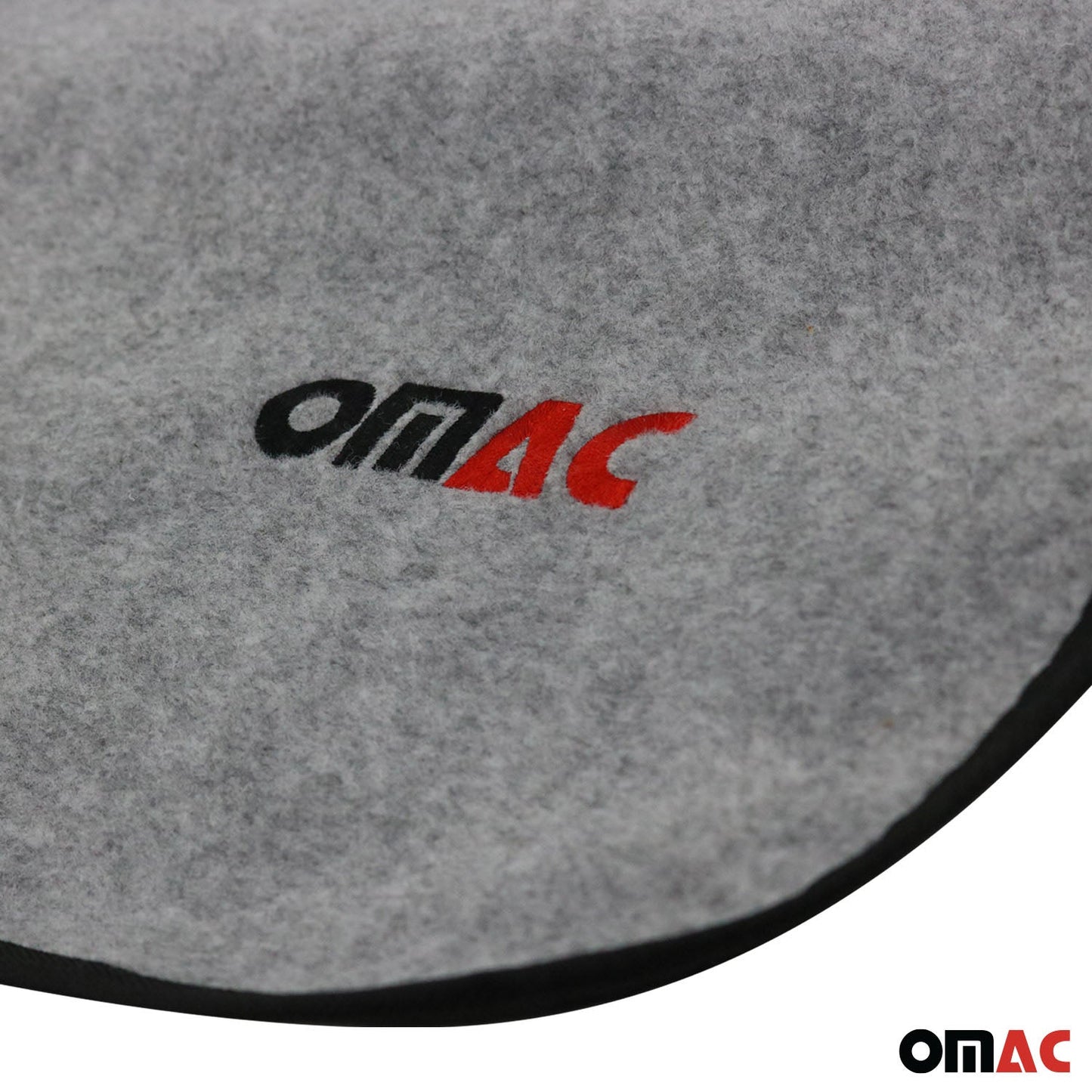 OMAC USA Rear Bumper Protector & Cargo Liner – Universal Fit Truck & Car – Fabric Pet Trunk Mat, Grey (1 Pc)