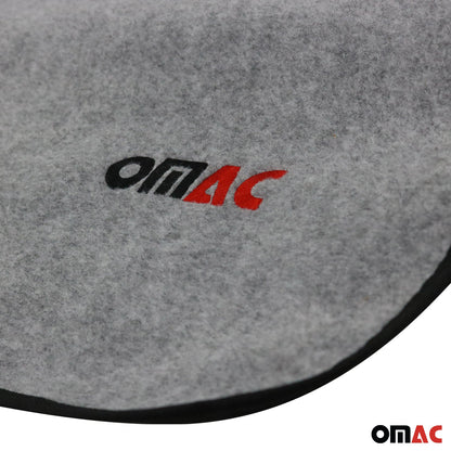 OMAC USA Rear Bumper Protector & Cargo Liner – Universal Fit Truck & Car – Fabric Pet Trunk Mat, Grey (1 Pc)