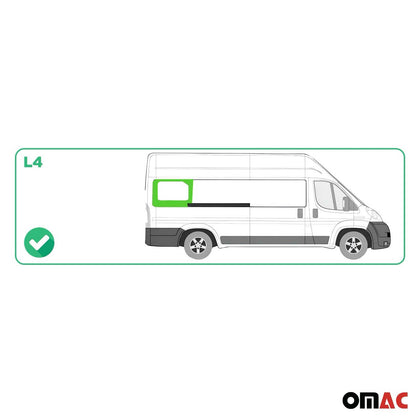 OMAC USA Rear Right Sliding Door Window Glass – Fits 2014–2024 RAM ProMaster L4 – Black Tempered Auto Glass Replacement (1 Pc)