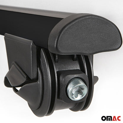 OMAC USA Roof Rack Cross Bars for Car – Fits 2014-2020 Mitsubishi Outlander (Excludes Models Without OEM Fixed Points) – Aluminium Black (2 Pcs)