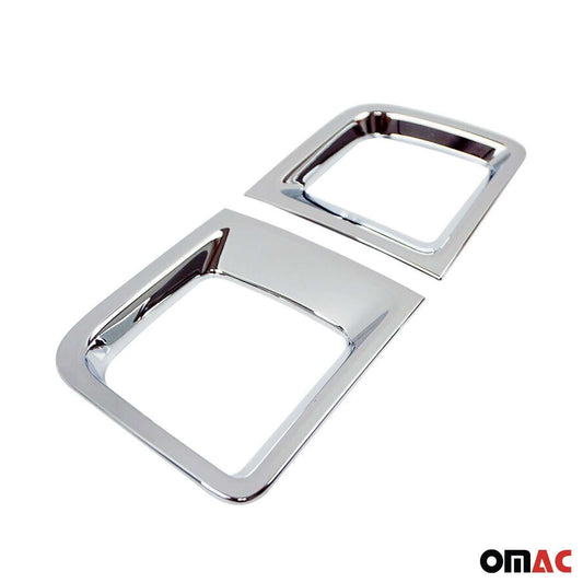 OMAC USA Front Bumper Grill Frame Molding Trim – Fits 2015–2018 Jeep Renegade – ABS Chrome, Silver, 2 Pcs