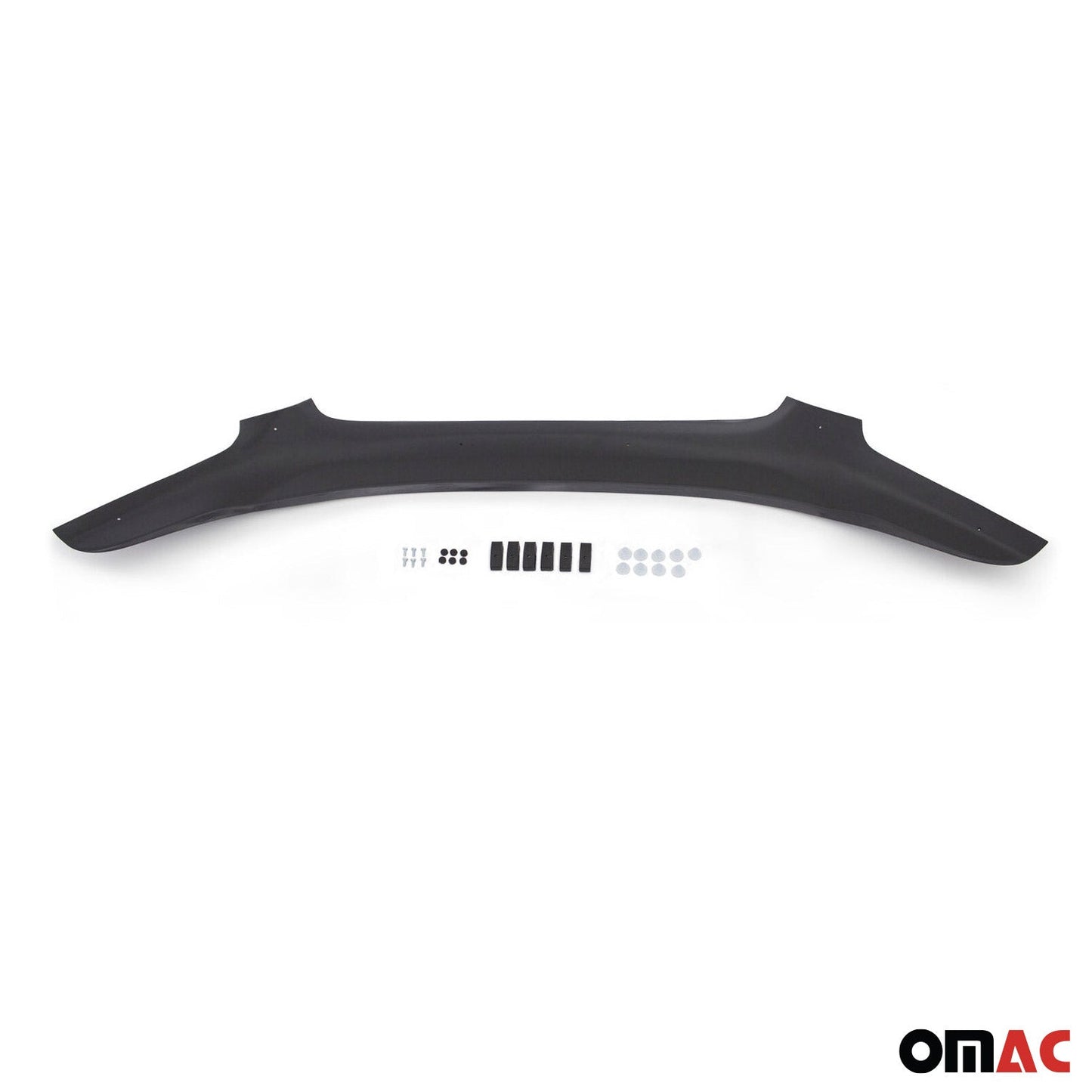 OMAC USA Front Bug Shield Hood Deflector for Van – Fits 2021-2025 Ford Transit – Smoke Black Acrylic (1 Pc)