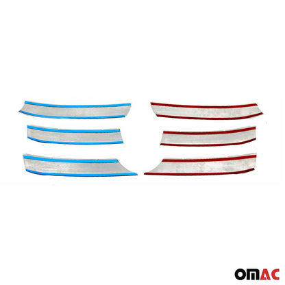 OMAC USA Front Bumper Grill Trim for Vans – Fits 2019–2025 Mercedes Sprinter W907/910 - 6Pcs (Stainless Steel, Chrome)