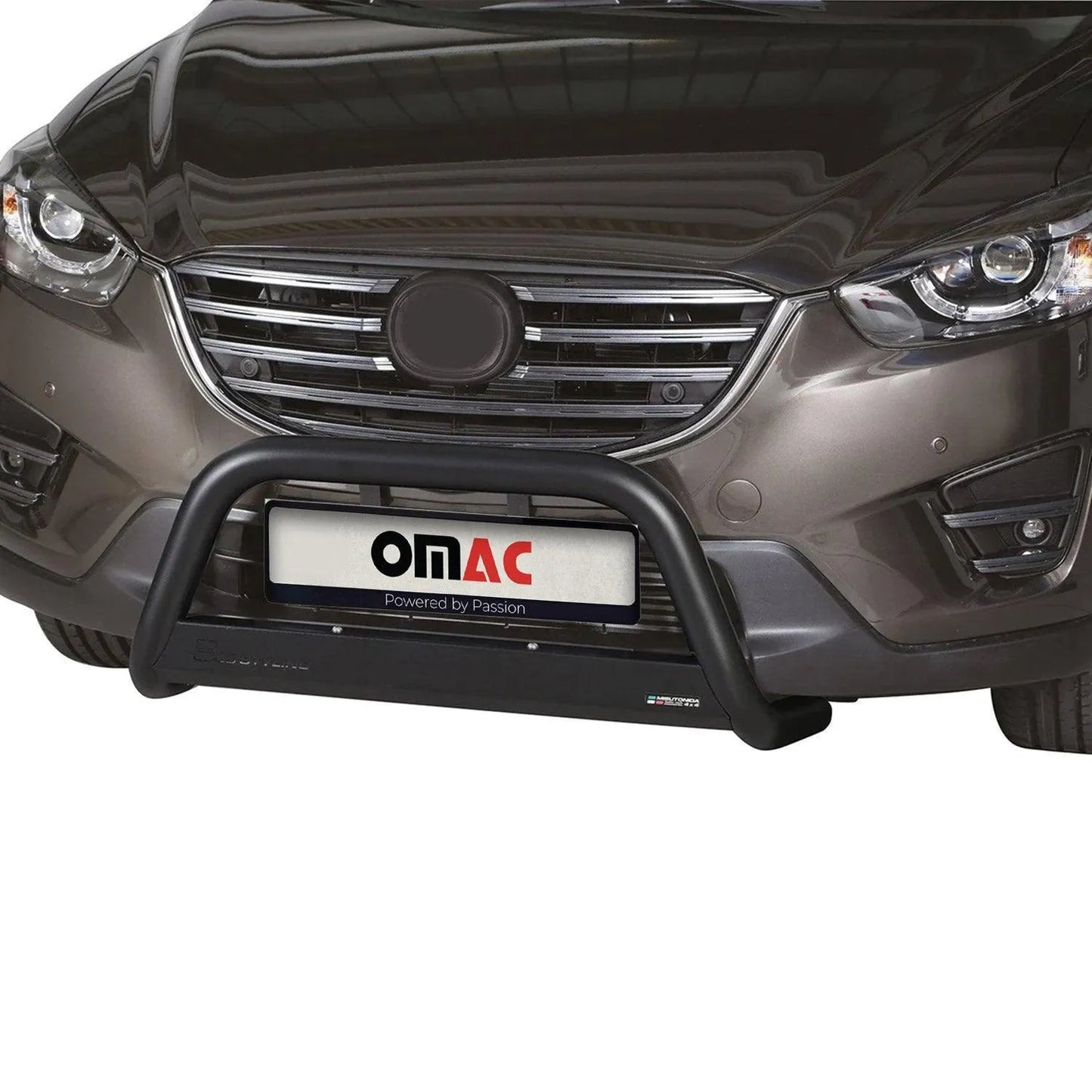 OMAC USA Bull Bar Push Front Bumper Grille for SUVs – Fits 2015–2016 Mazda CX-5 (Black Steel, 1Pc)