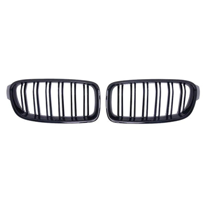 OMAC USA M-Tech Style Front Kidney Grille 2Pcs for Cars – Fits 2013–2017 BMW 4 Series F32/33/36 (Gloss Black, Plastic)