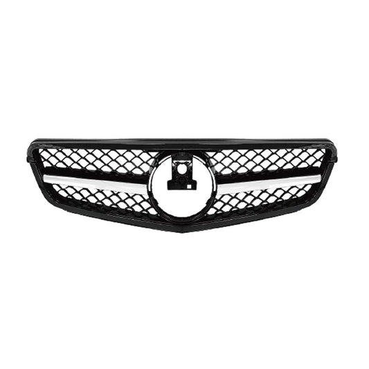 OMAC USA Front Bumper Grille – Fits 2011-2014 Mercedes C-Class W204 C63 AMG Style – Black & Silver (1 Pc)