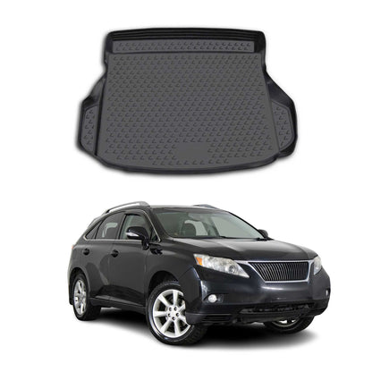 OMAC USA Semi-Custom Fit Cargo Liner Trunk Mat for SUVs – Fits 2010–2015 Lexus RX350 (Black, Waterproof)